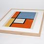 Squared Inspired By Delaunay Art print with frame 2