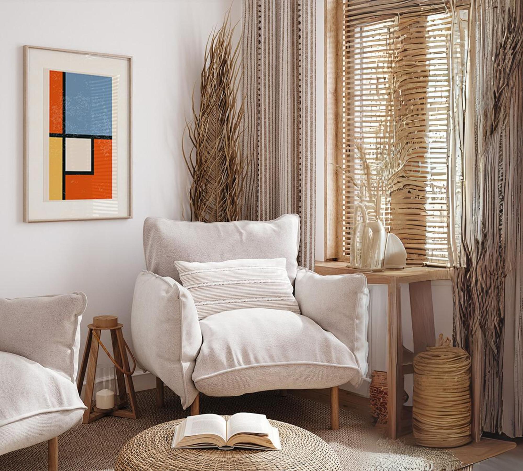 Squared Inspired By Delaunay Art print with frame 3
