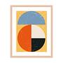 Figure Inspired By Delaunay Art Print with Frame Multicolor 0