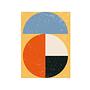 Figure Inspired By Delaunay Kunstdruck mit Rahmen Mehrfarbig 1