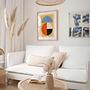 Figure Inspired By Delaunay Art Print with Frame Multicolor 2