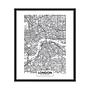 London City Map Kunstdruck mit Rahmen Mehrfarbig 0