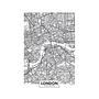 London City Map Kunstdruck mit Rahmen Mehrfarbig 1