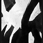 Black Ink Art Print with Frame Black White 1