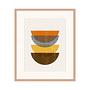 Abstract Sun Moon Print with Frame Multicolor 0