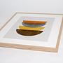 Abstract Sun Moon Print with Frame Multicolor 2