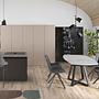 Dining chair textile dark grey 5