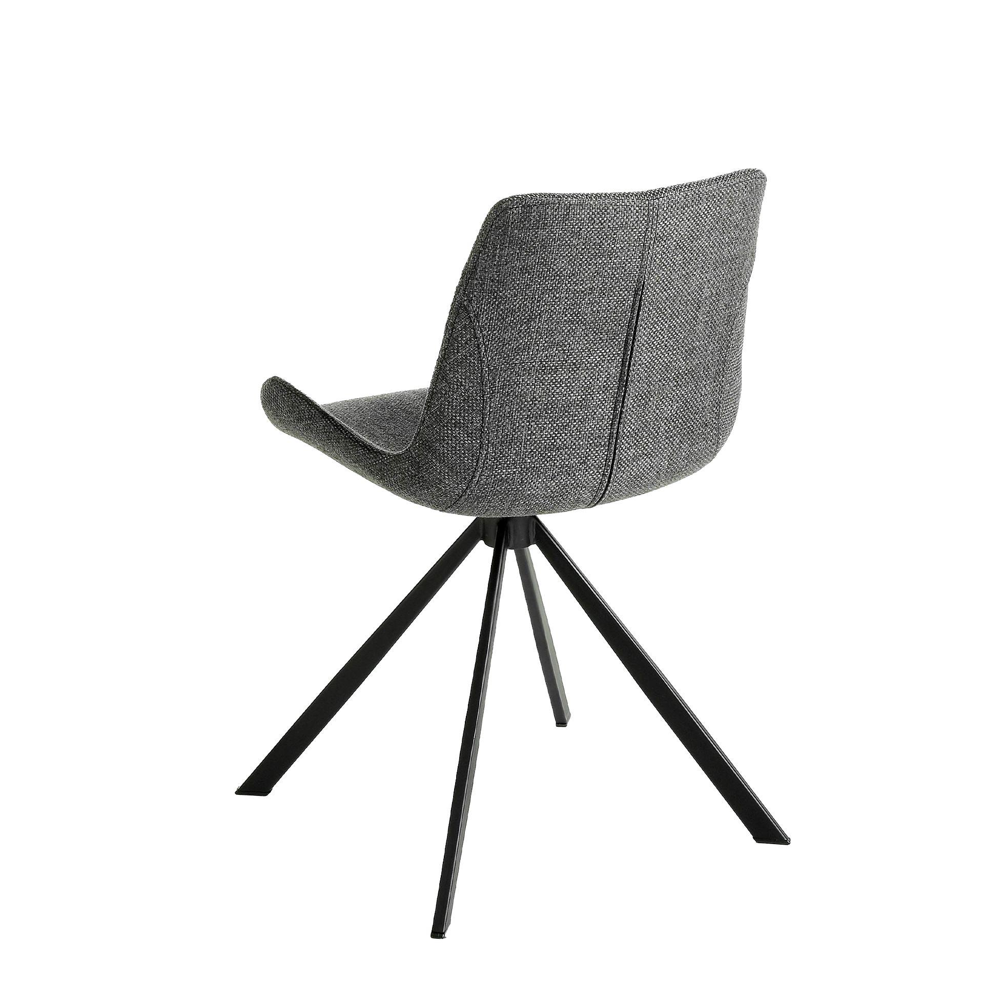 Dining chair textile dark grey 6