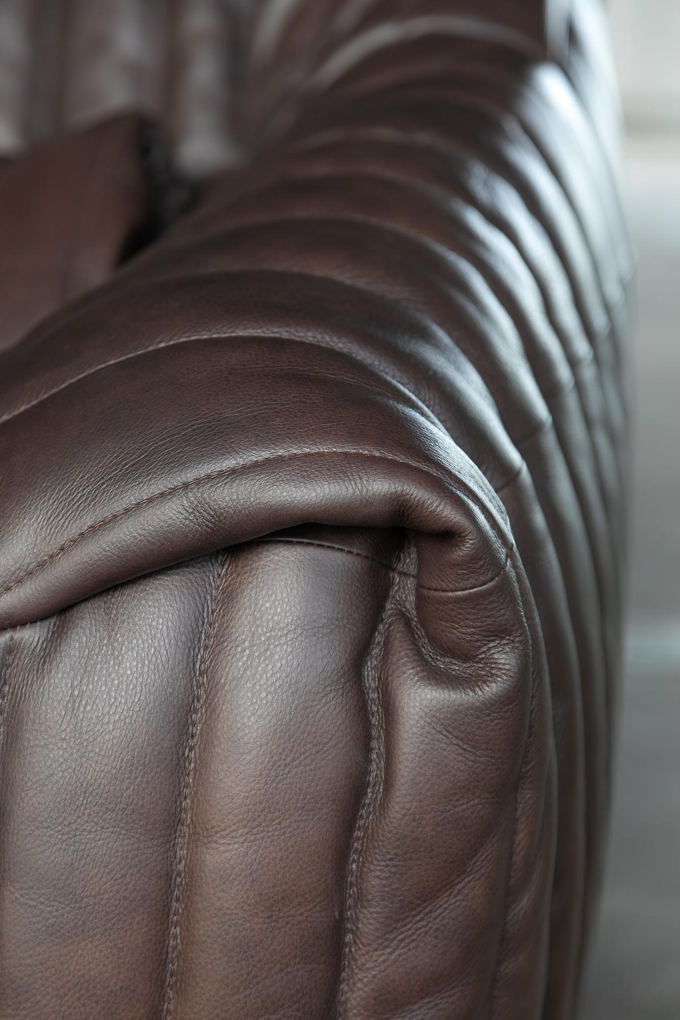 Sandra Sofa 3-Sitzer Glattleder Schokoladenbraun 3