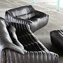 Sandra Lounge Set 2-tlg. Glattleder Schokoladenbraun 3