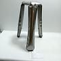 Plopp Bar stool steel raw lacquered 1