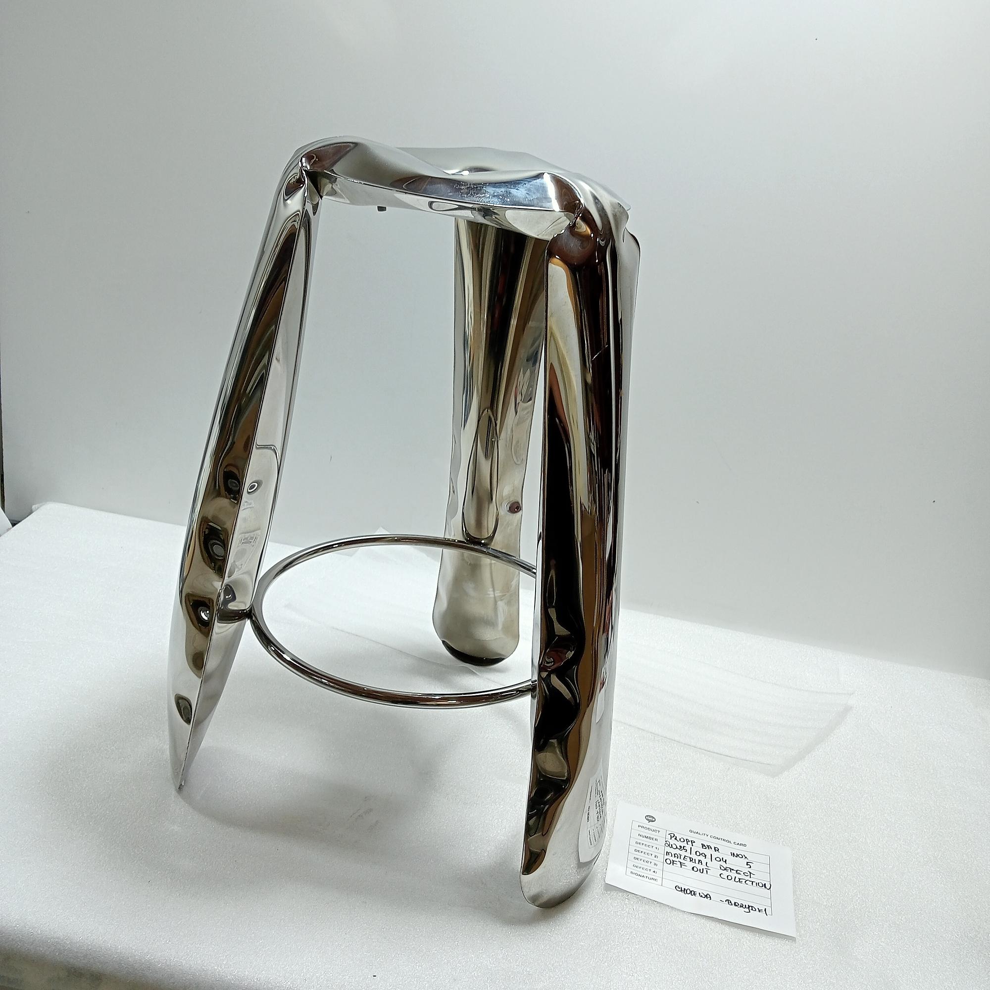 Plopp Barhocker Edelstahl Inox 2