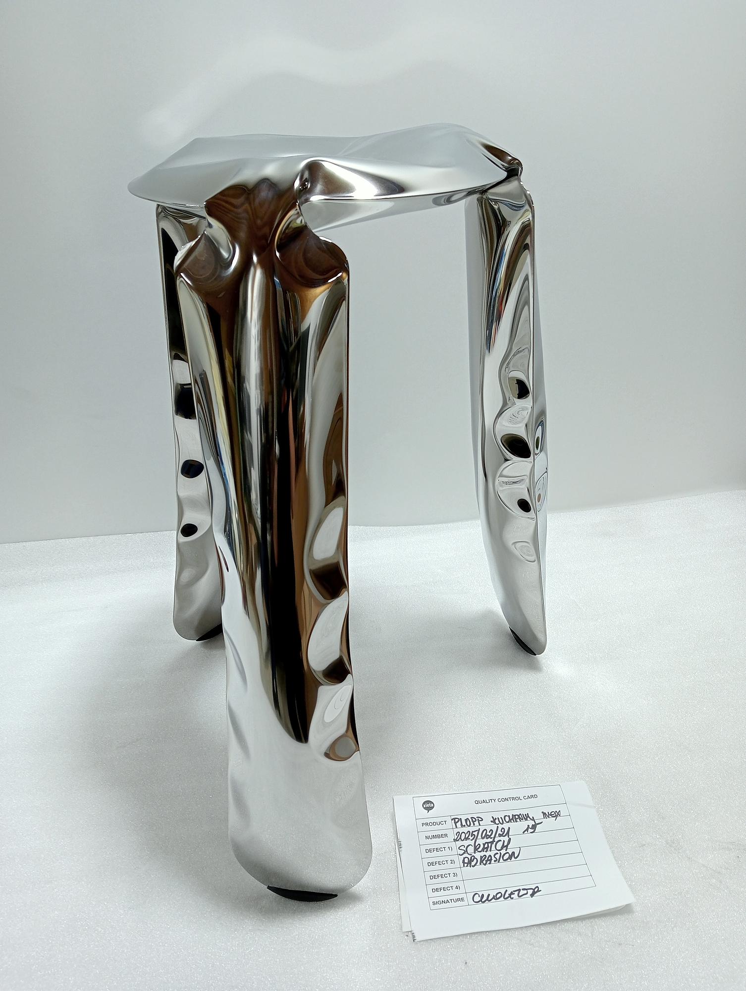 Plopp Kitchen Stool Stainless Steel Inox 2