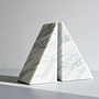 Carrara Single Bookend Marble White Grey 3