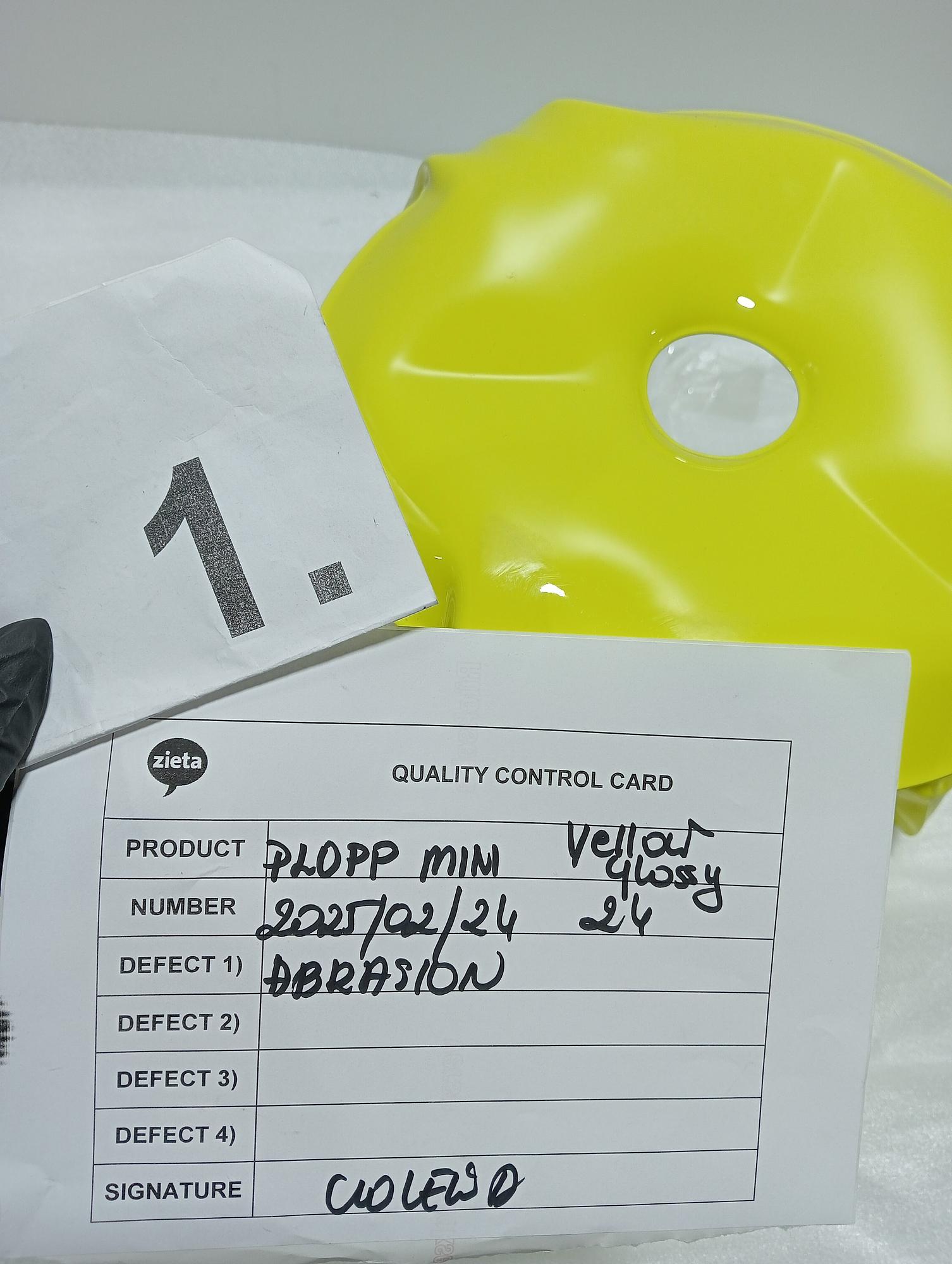 Plopp Mini Stool Steel Yellow Glossy 2