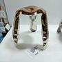 Plopp Standard stool Stainless steel Gold Heat 2