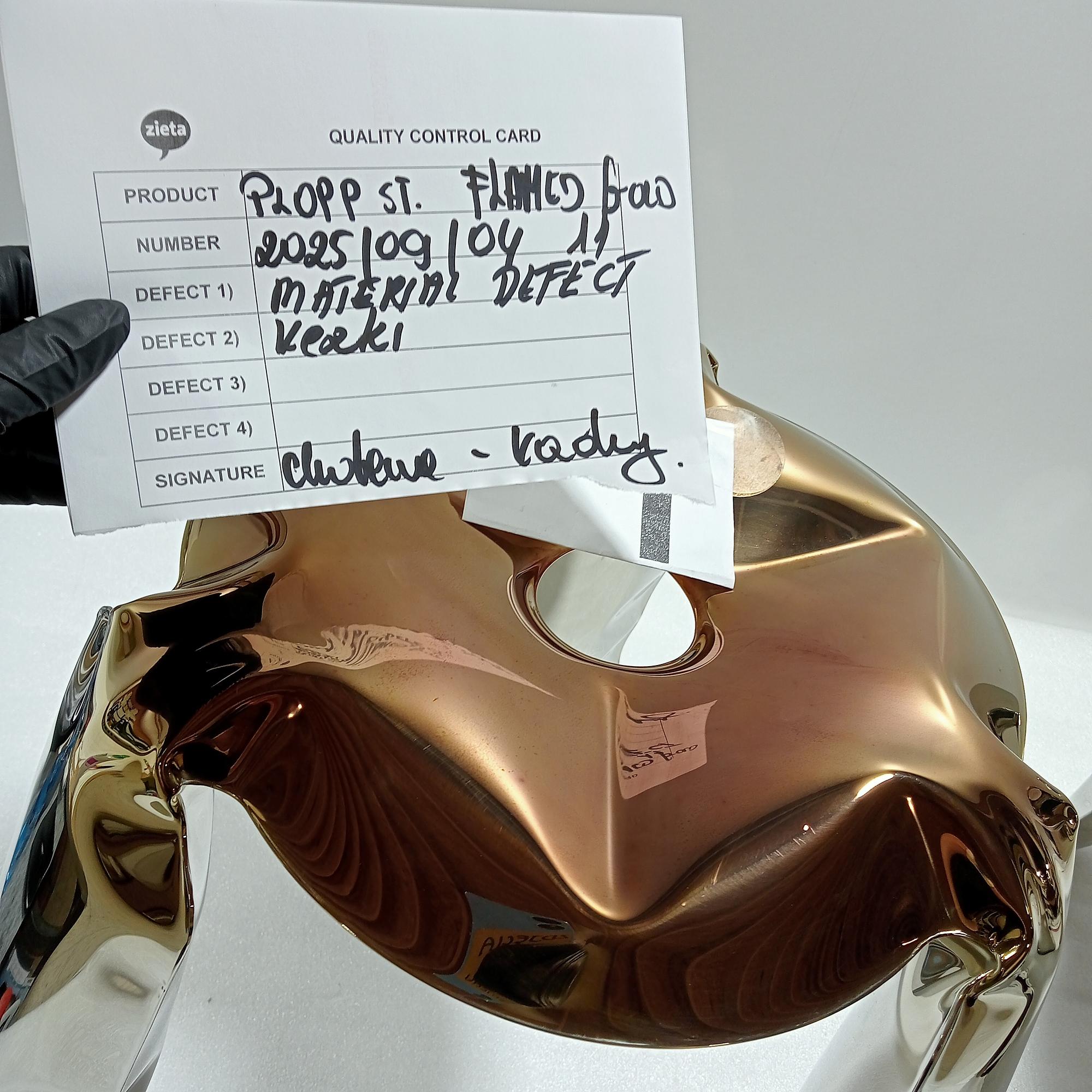 Plopp Standard stool Stainless steel Gold Heat 3