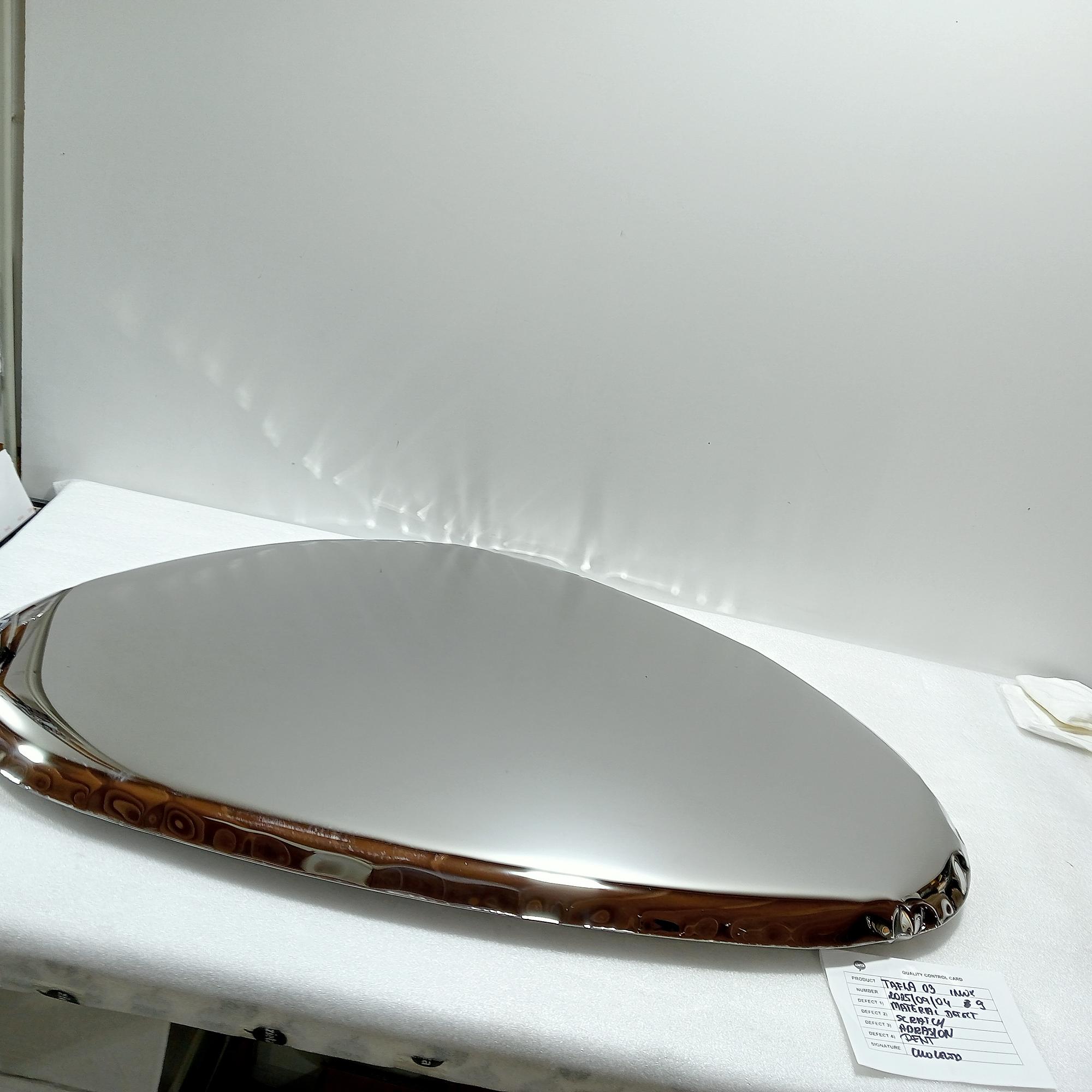 Table Mirror O3 Stainless Steel Polished Silver 2