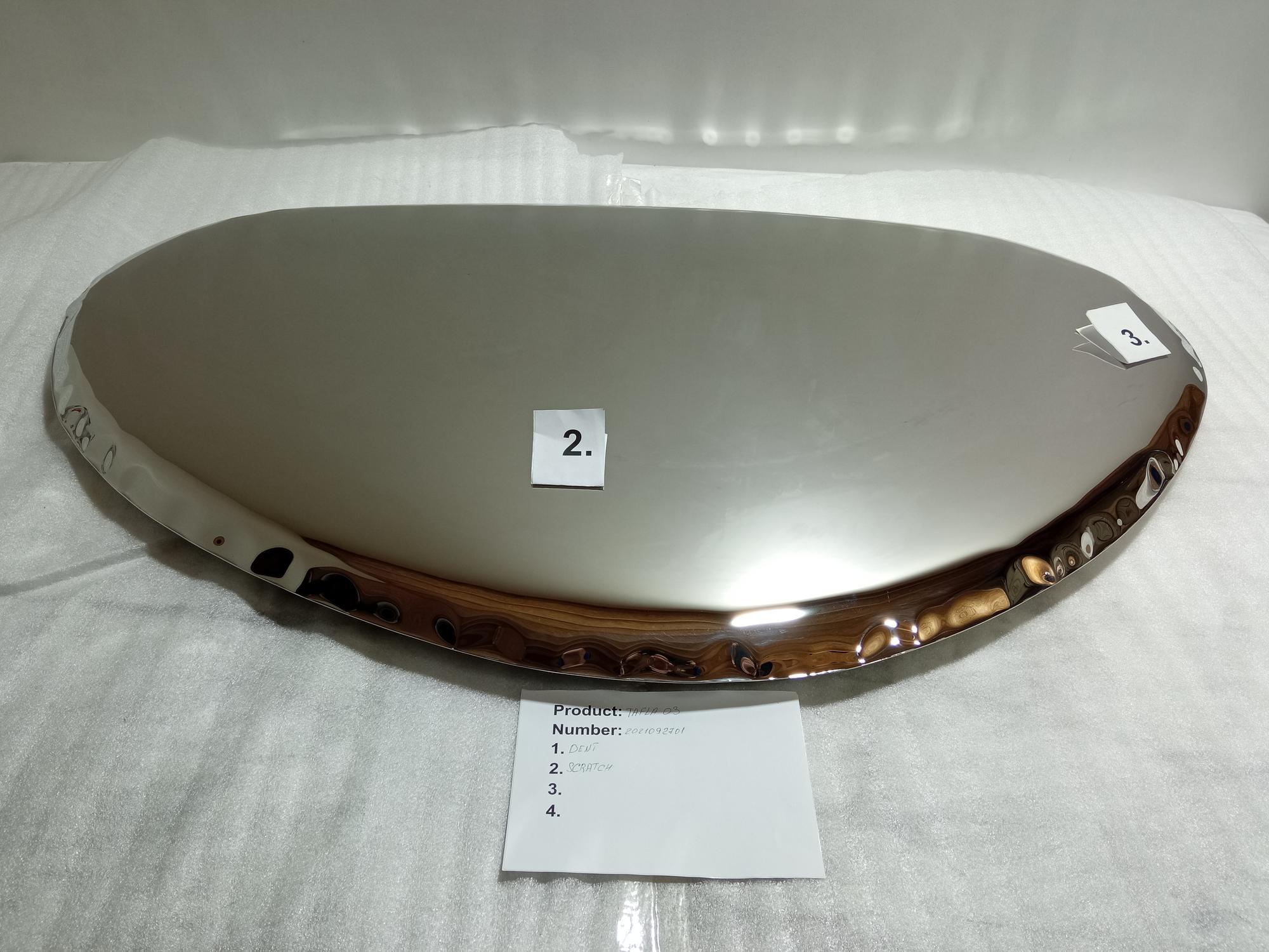 Table Mirror O3 Stainless Steel Polished Silver 1