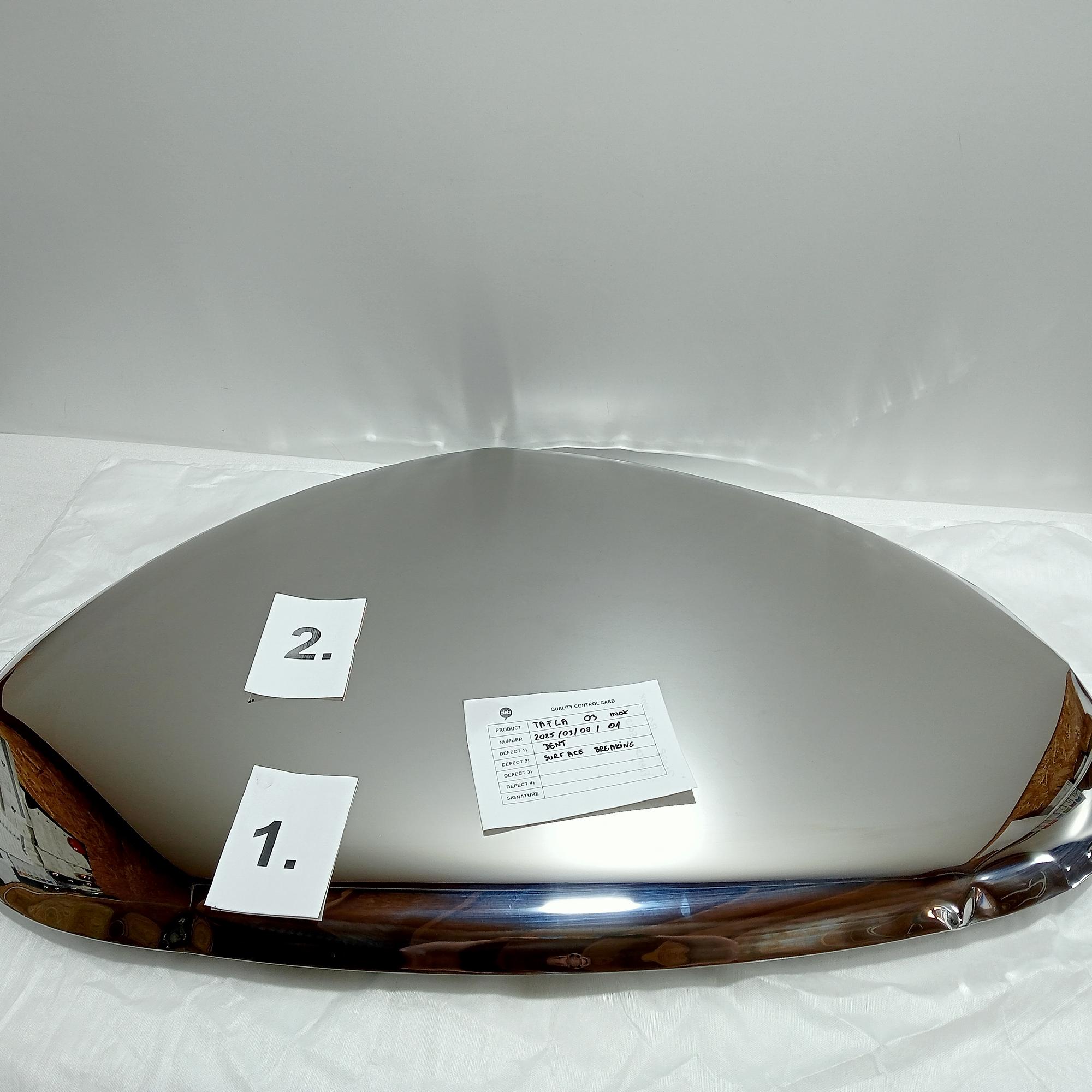 Table Mirror O3 Stainless Steel Polished Silver 2