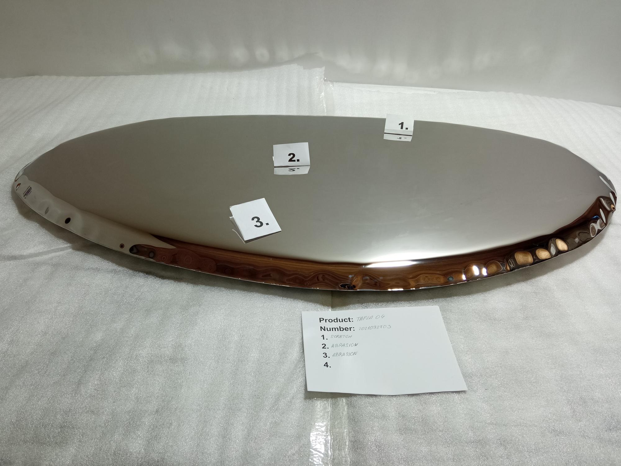 Table Mirror O4 Stainless Steel Polished Silver 2
