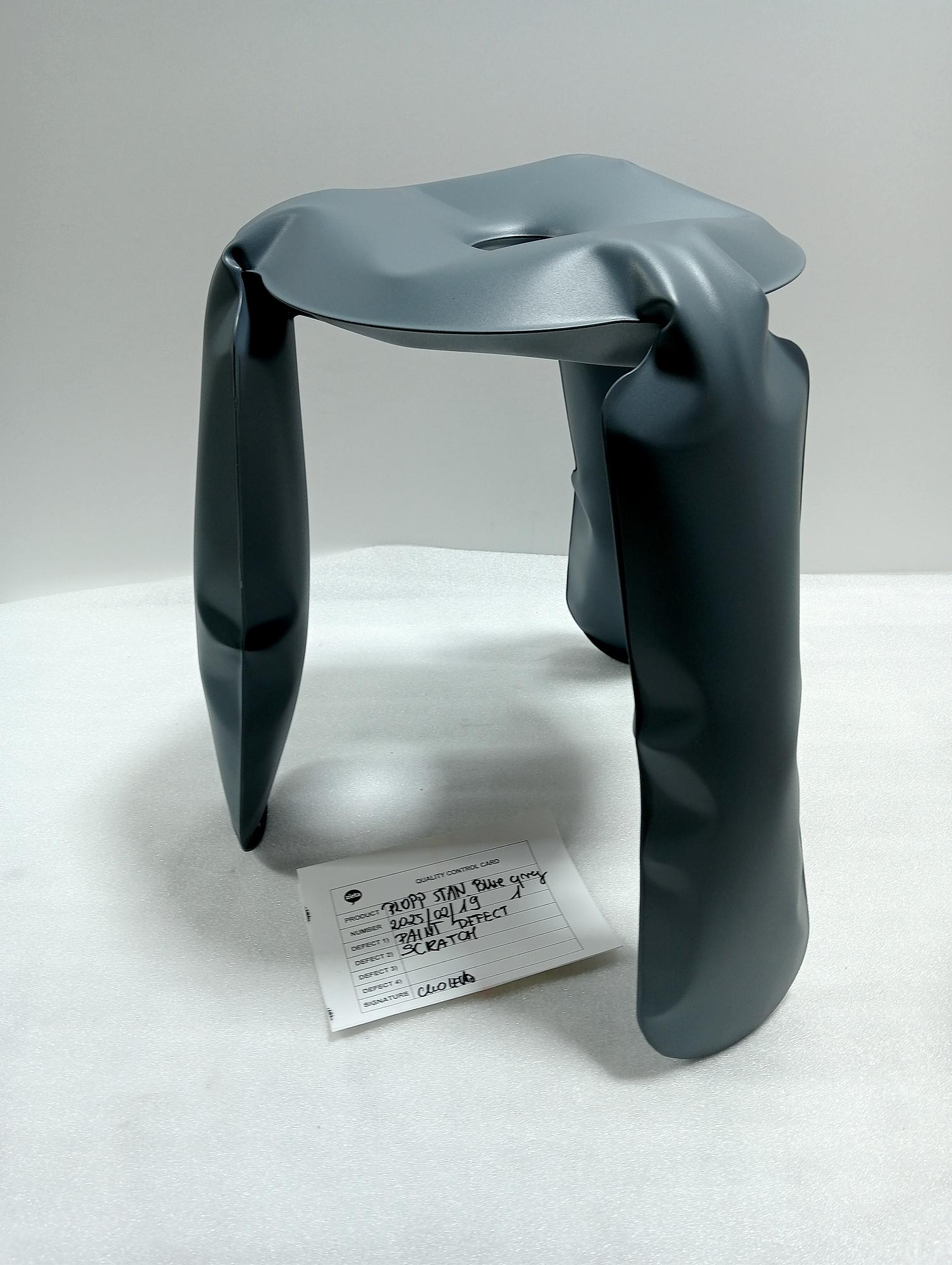 Plopp Standard stool Steel Blue-gray RAL 7031 Matte 2