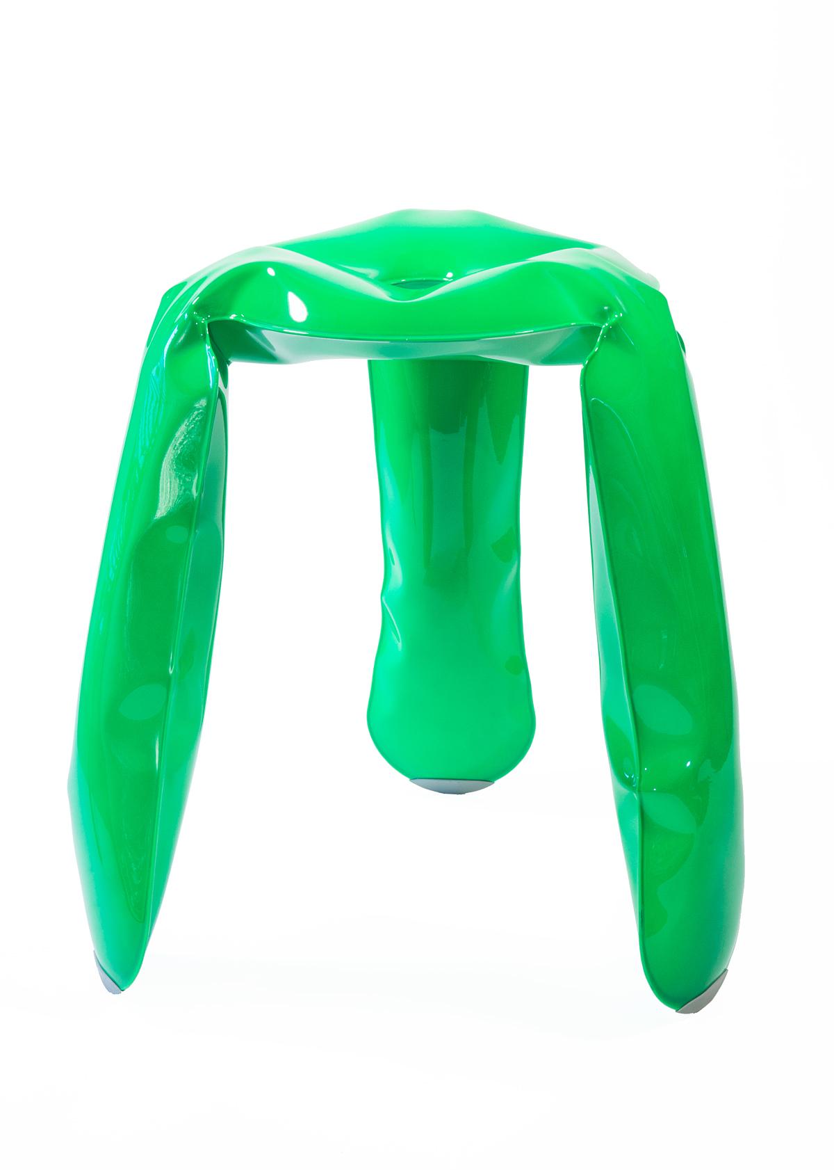 Plopp Standard stool Aluminium Neon Green RAL 6038 0