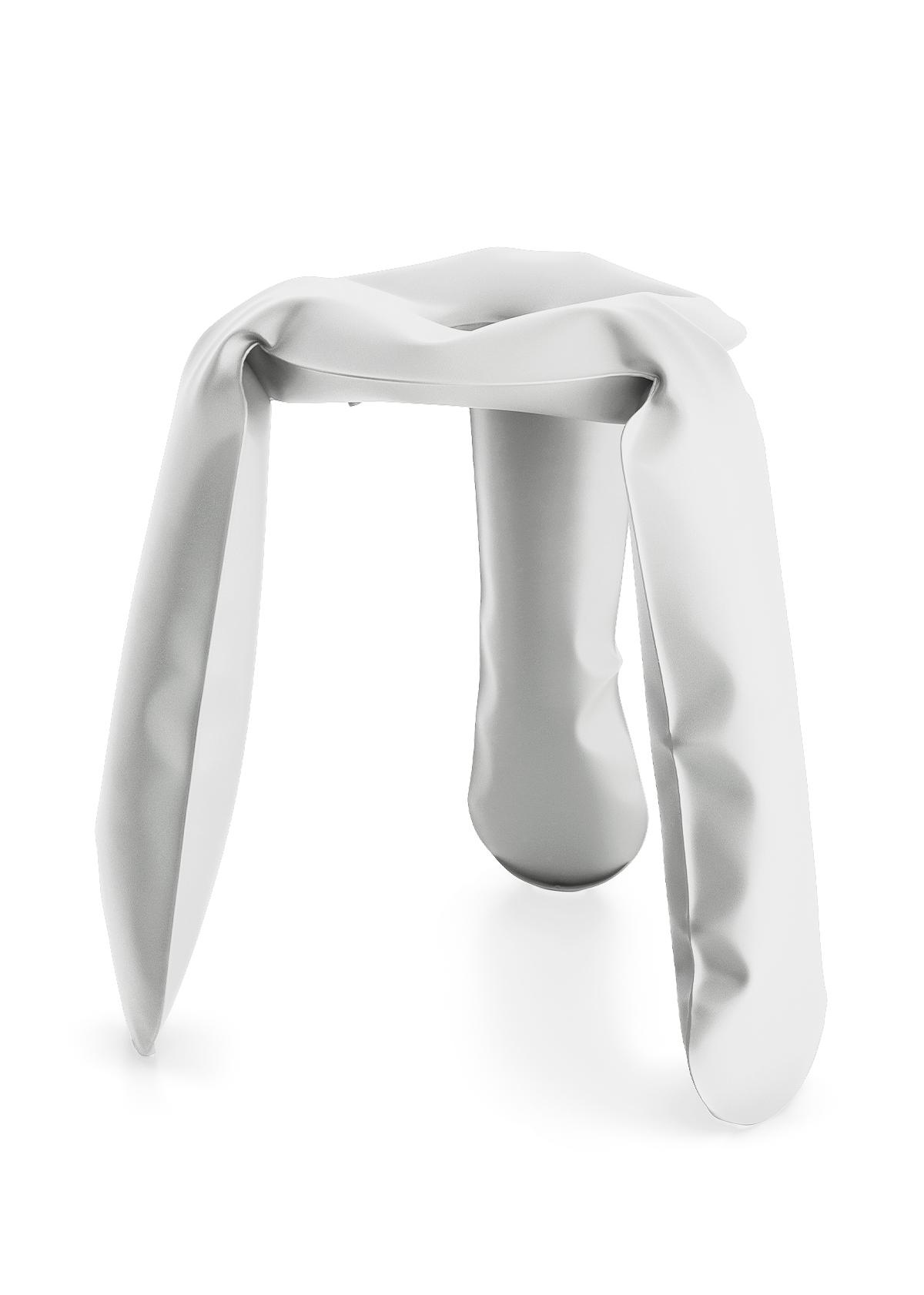 Plopp Standard Hocker Aluminium Weiß Matt 0