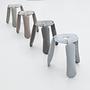 Plopp Standard Stool Steel Grey Shiny 0