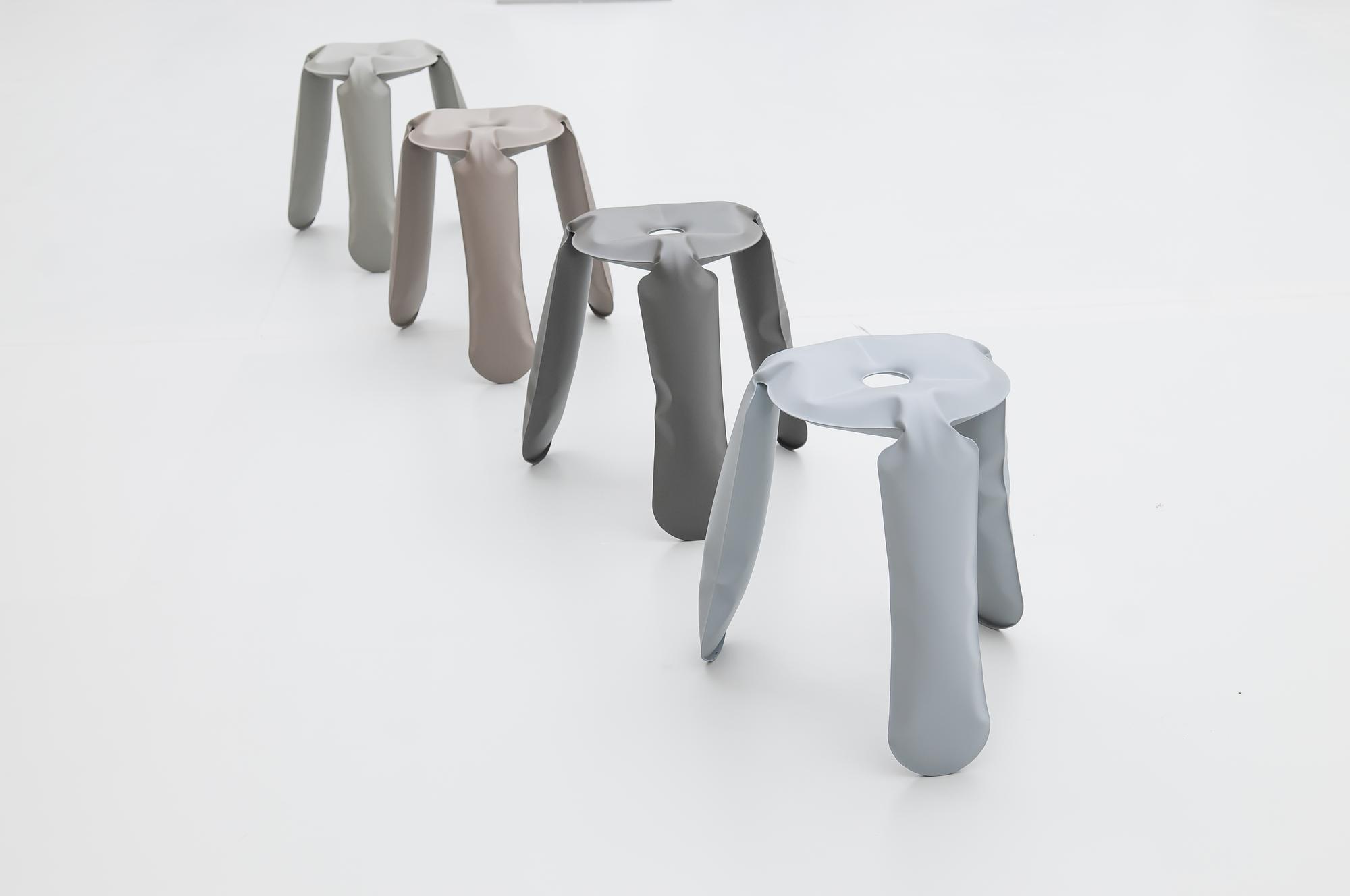 Plopp Standard stool Steel Stone gray RAL 7030 0