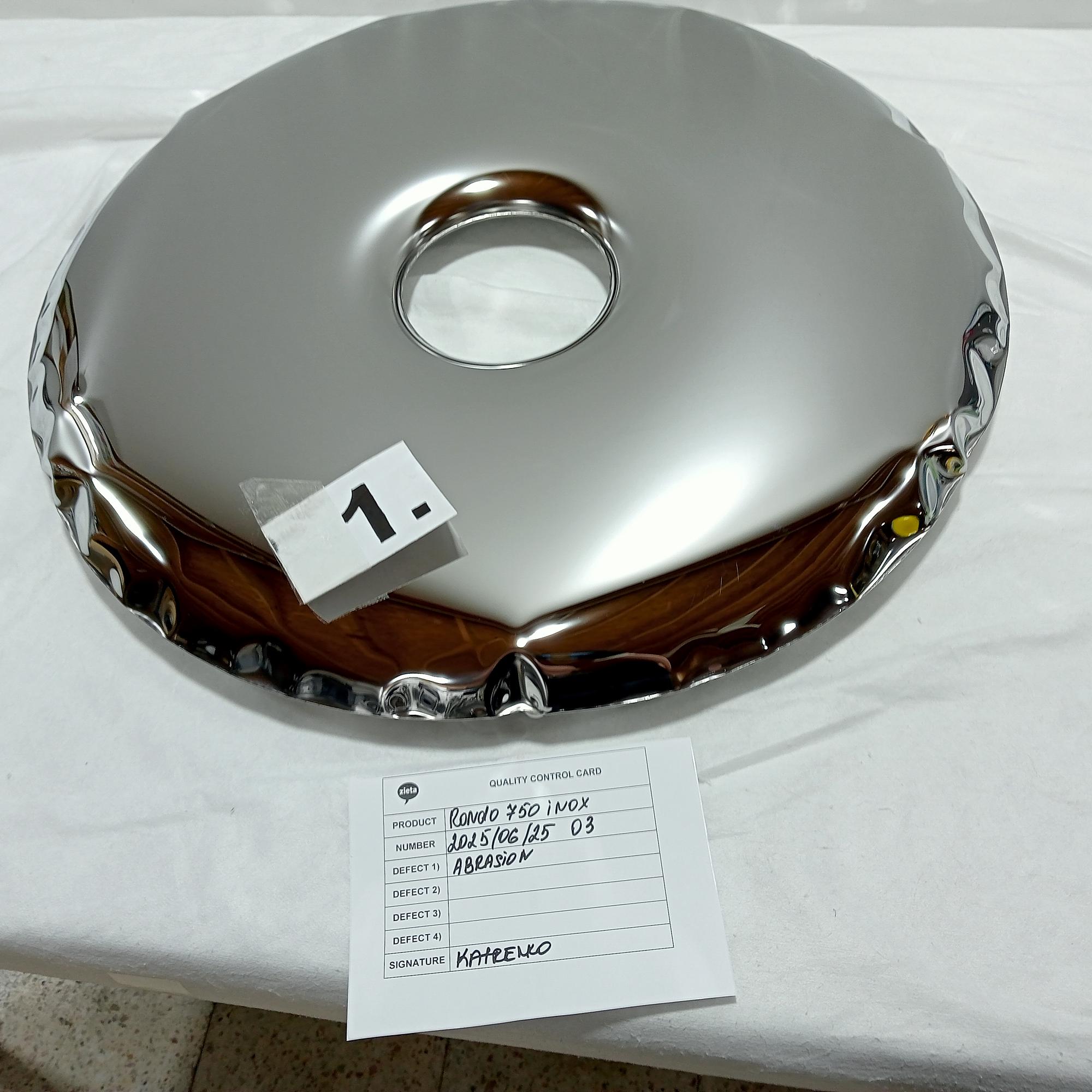 Rondo Mirror 750 Stainless Steel Inox Polished Silver 2