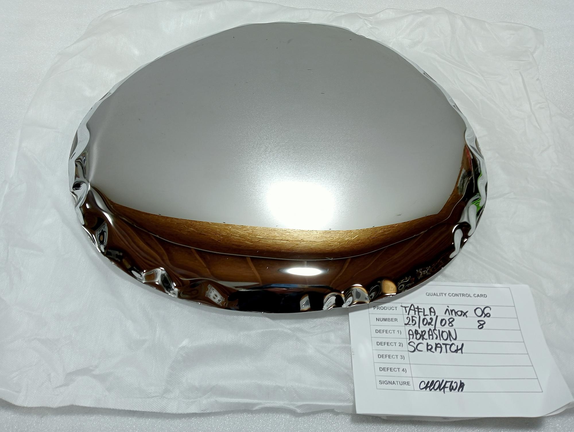Table Mirror O6 Stainless Steel Inox Polished Silver 2