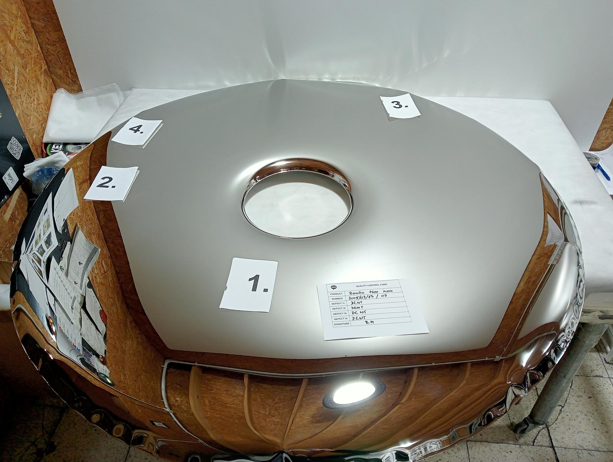 Rondo Spiegel 1500 Edelstahl Inox Poliert Silber 2