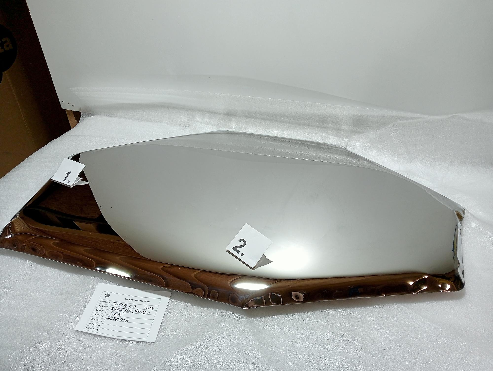 Table Mirror C2 Stainless Steel Polished Silver 1