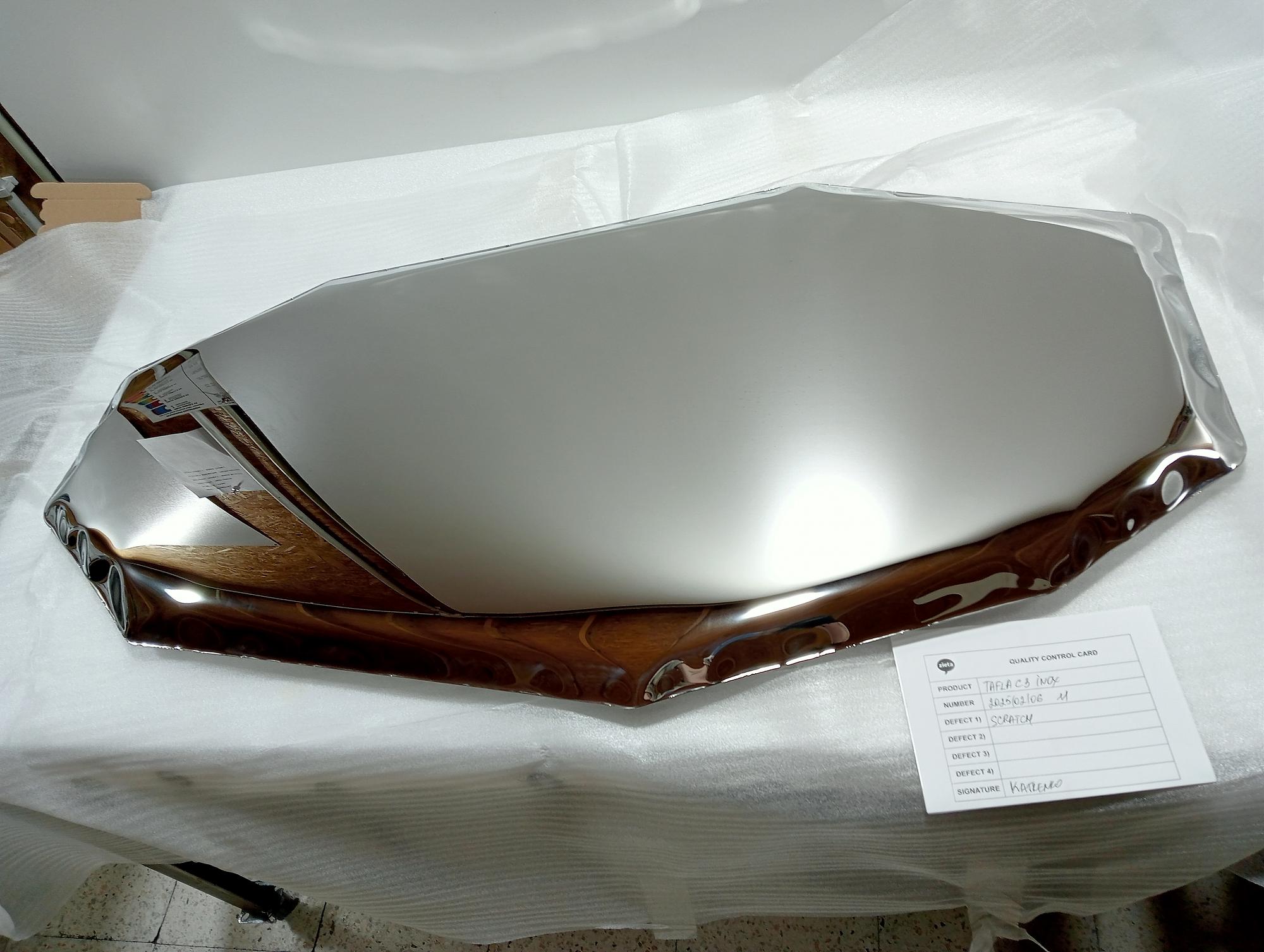 Table Mirror C3 Stainless Steel Inox Polished Silver 1