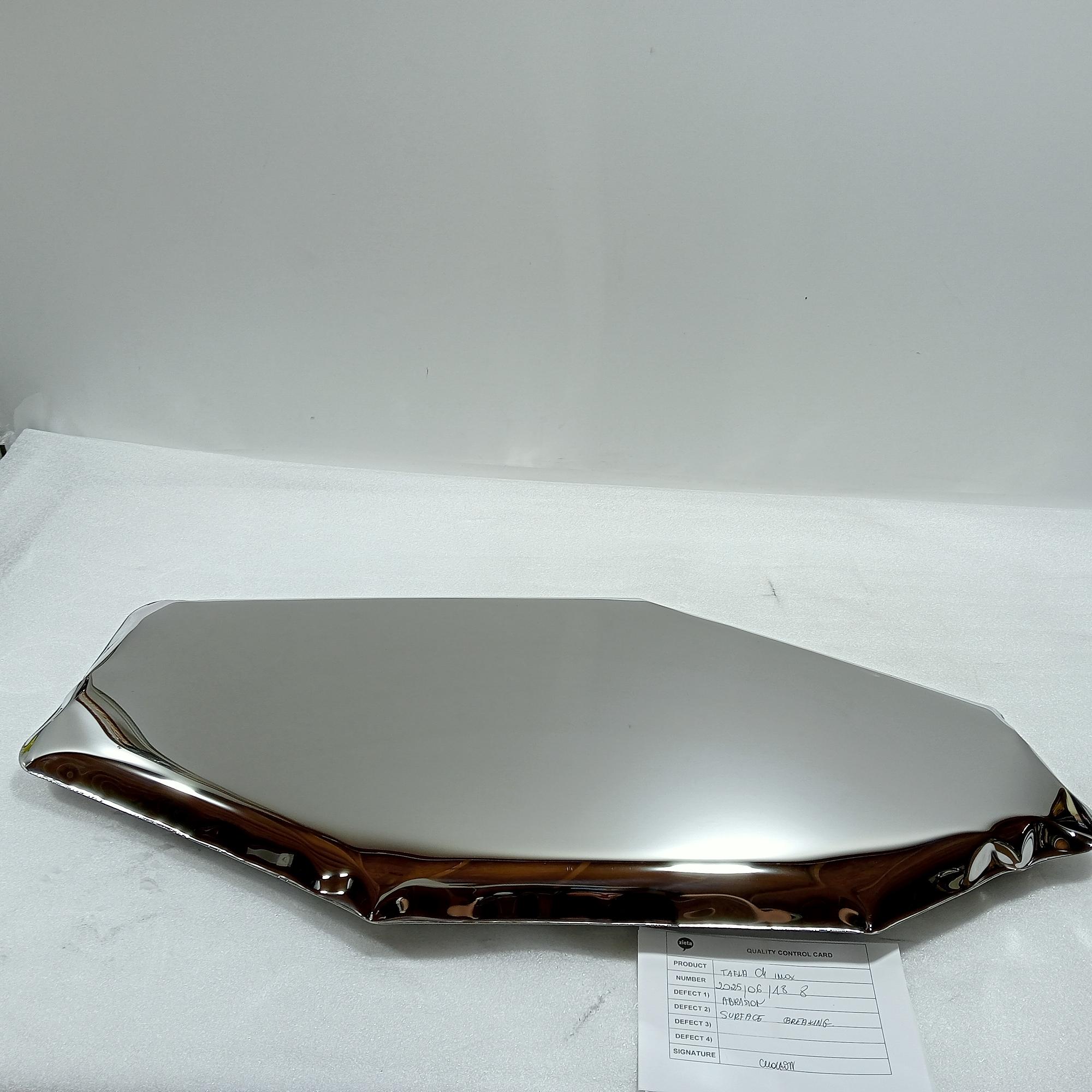 Table Mirror C4 Stainless Steel Inox Polished Silver 2