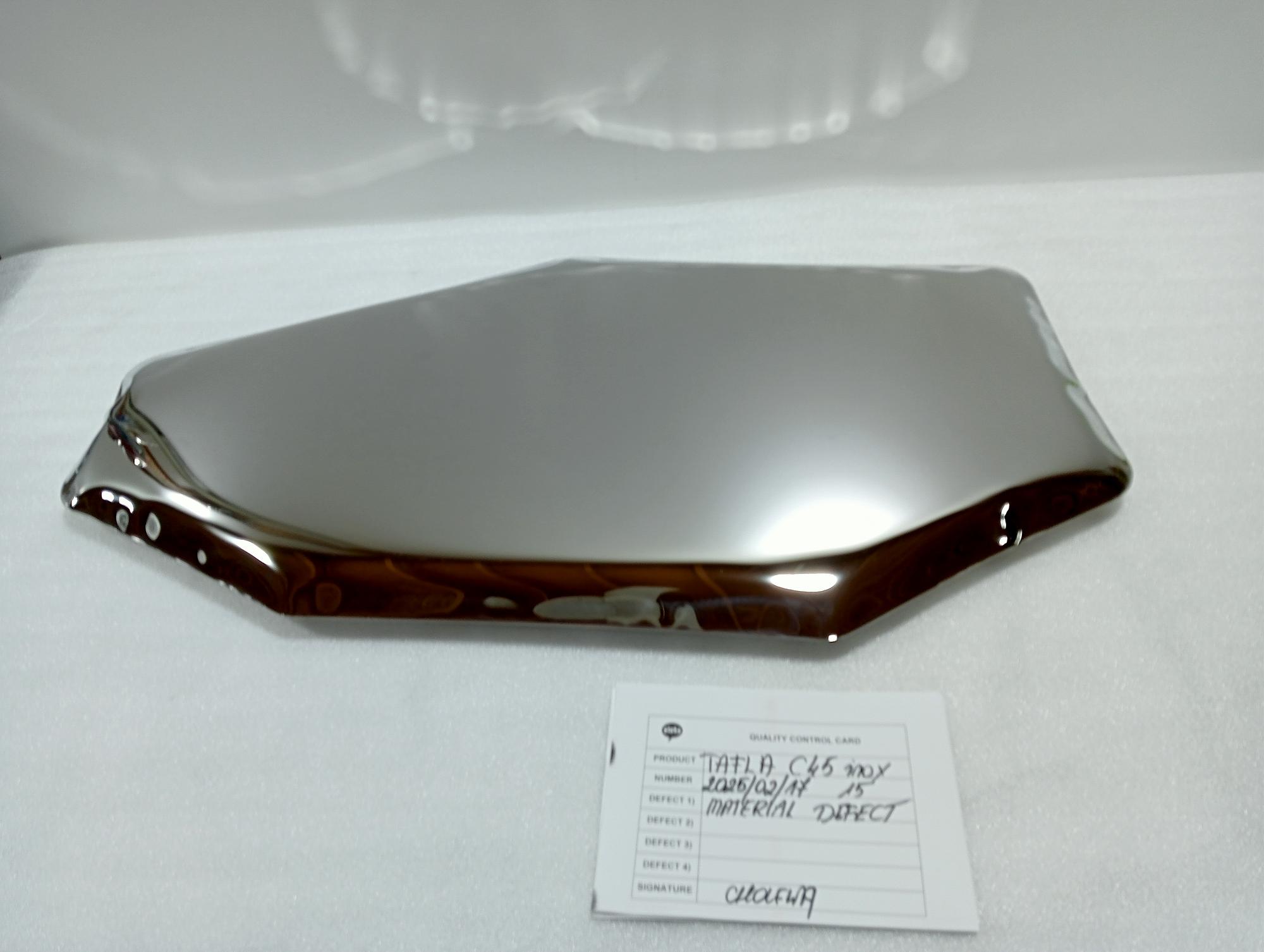 Table Mirror C4.5 Stainless Steel Inox Polished Silver 1
