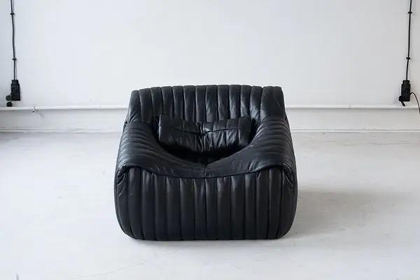 Sandra Chair Madras Leather Black 4