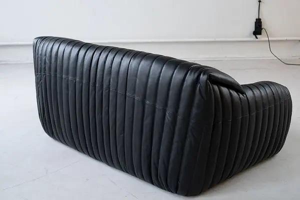 Sandra 2-seater Madras leather Black 2
