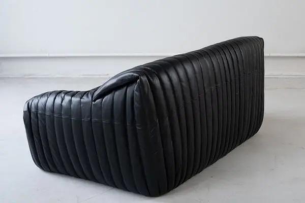 Sandra 2-Sitzer Madras-Leder Schwarz 4