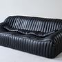 Sandra 3-Sitzer Madras-Leder Schwarz 1