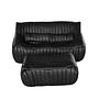 Sandra Lounge Set 2-tlg. Madras-Leder Schwarz 0