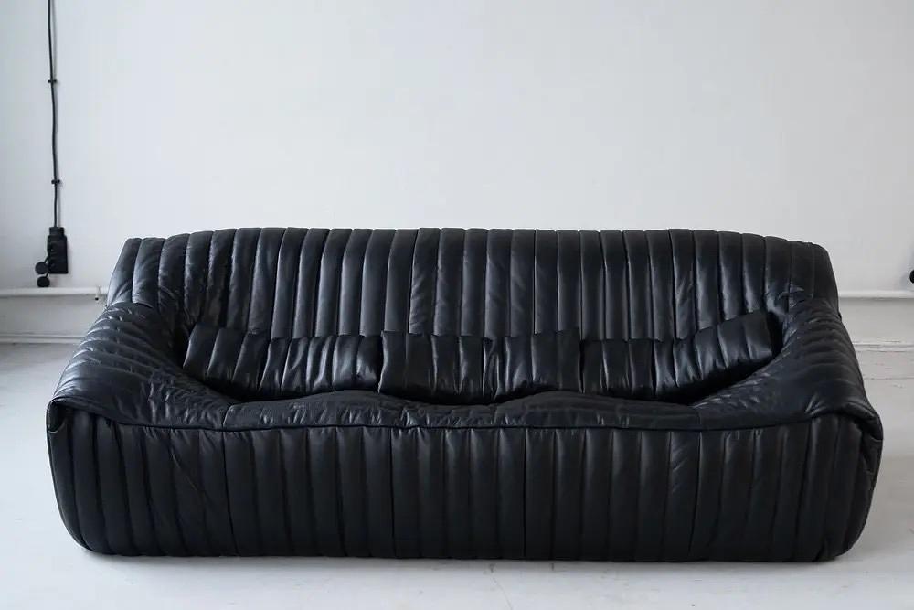 Sandra Lounge Set 2 pz. pelle Madras nero 1