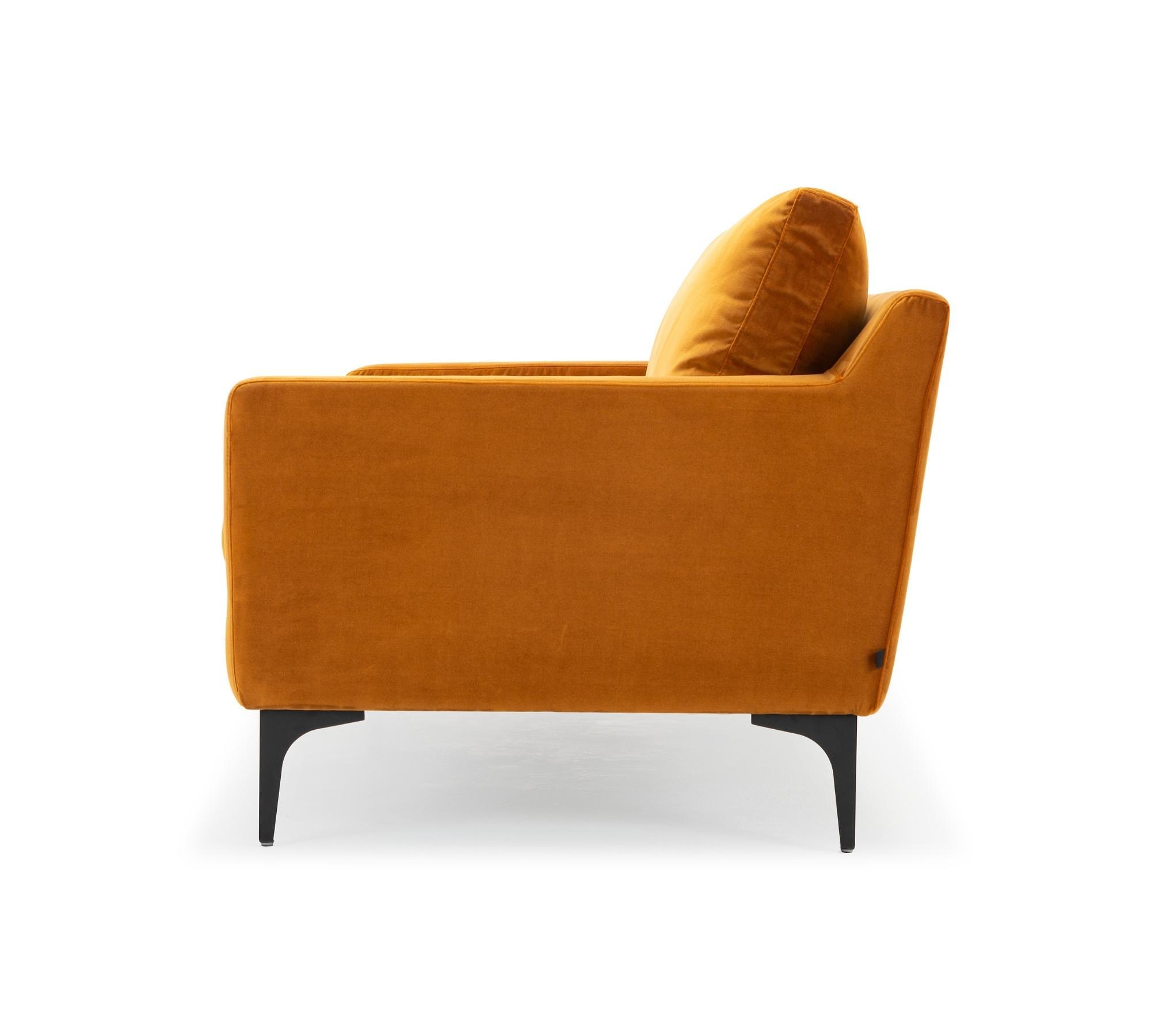 Astha Sessel Velour Matt Amber 1