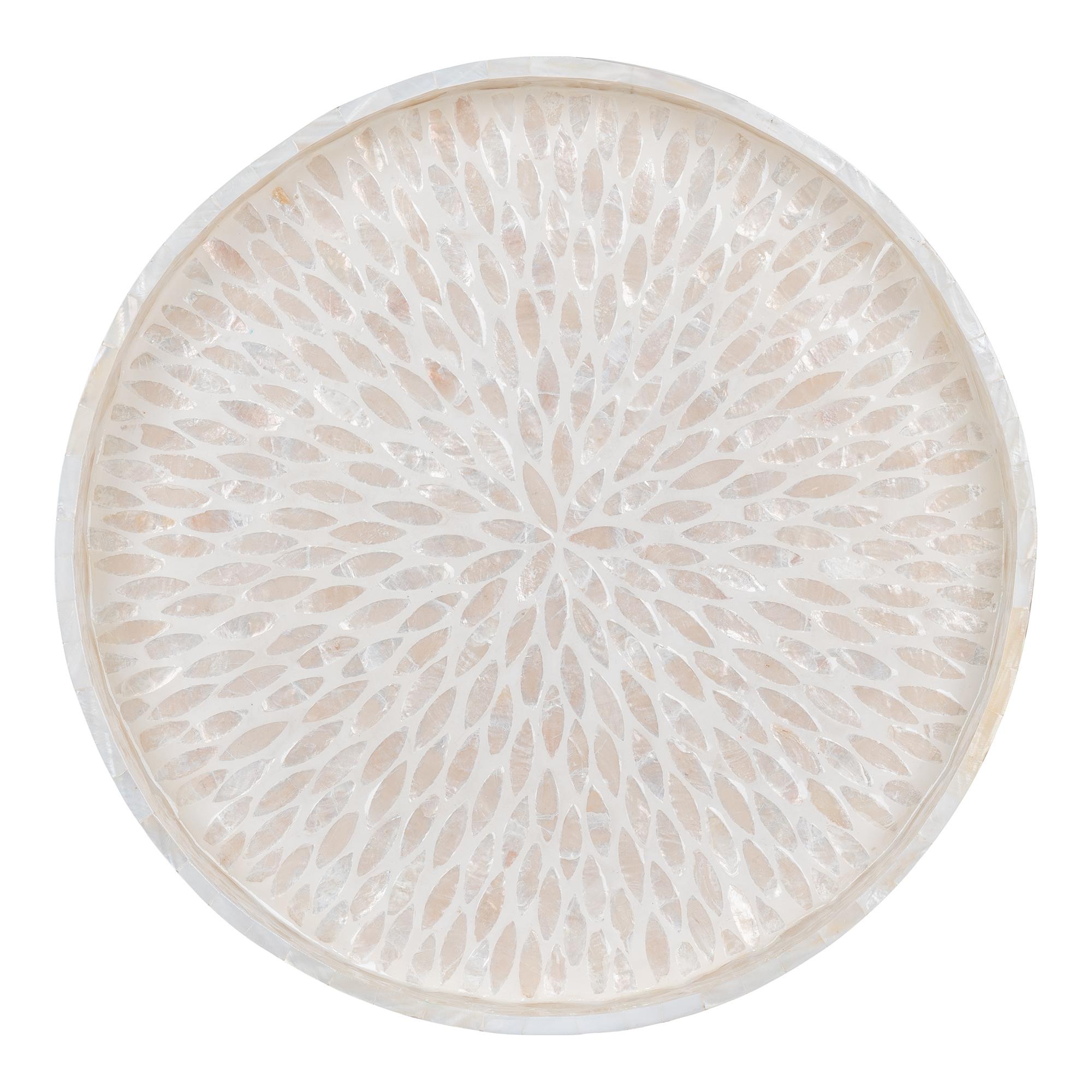 Tray Tray Bamboo Beige Ø 40cm 3