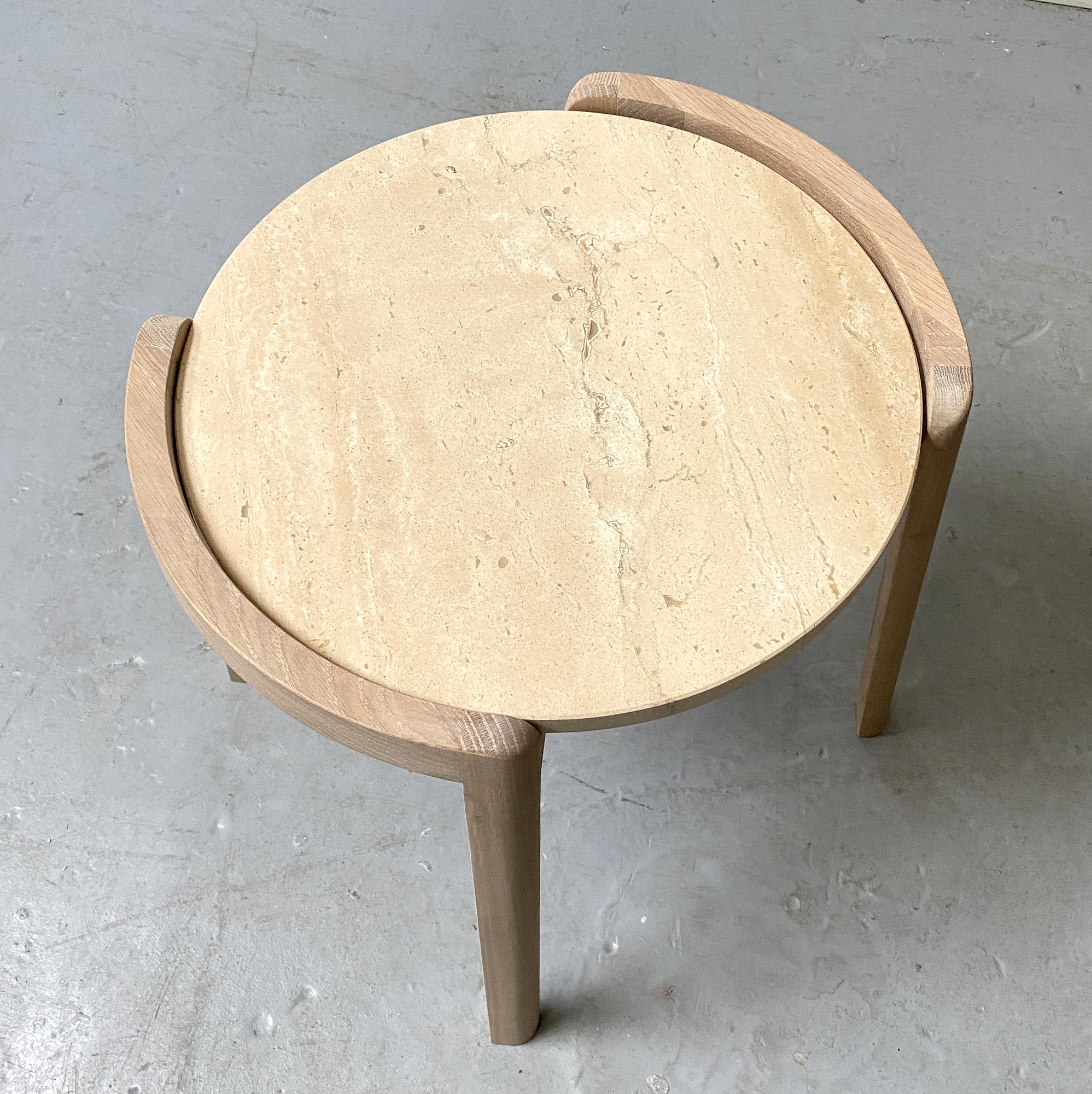 Bolia Mix Side Table Ø46cm Travertine Beige 1