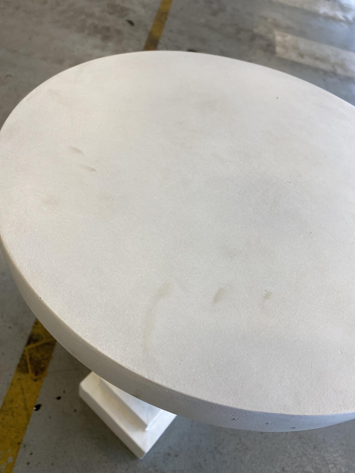 Artist Side table Fiber concrete Bone white 4