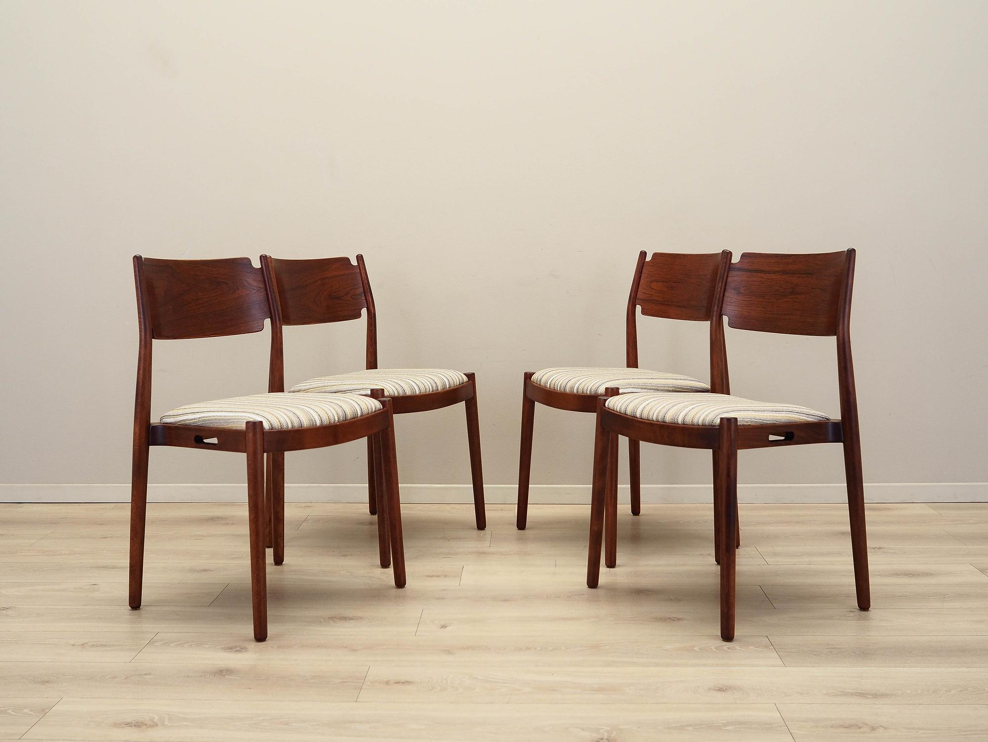 4x Chair Set Multicolored 1970s 4