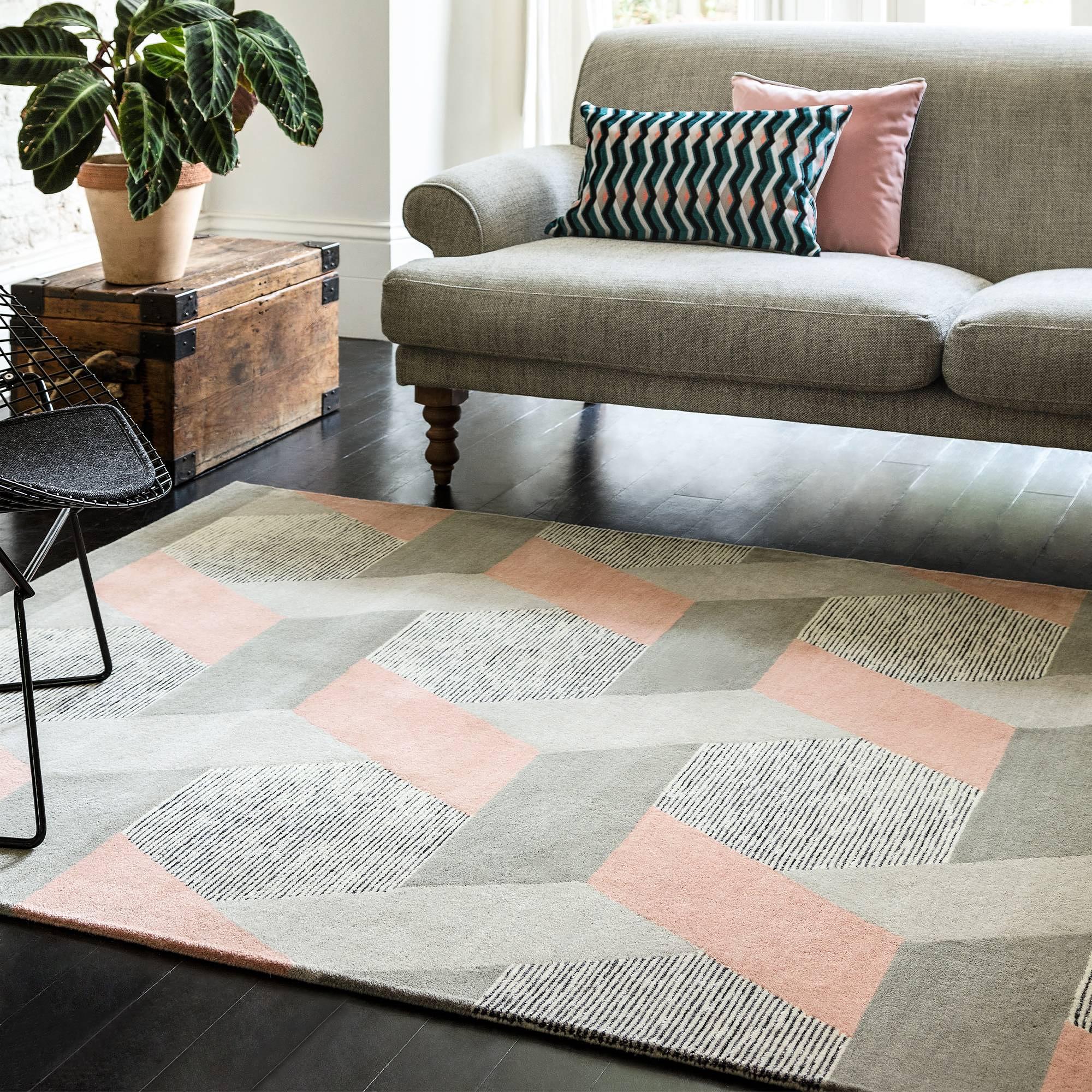 Camden Teppich Wolle Pink 120x170cm 1