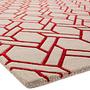 Nexus Fine Lines Teppich Silber Rot Wolle 230x160cm 4